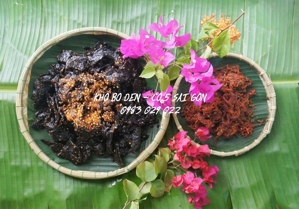 Khô bò đen (khô gan bò), khô bò sợi tẩm mật ong và gừng Hiệu cô 5 Sài Gòn-Làm tại nhà - 4