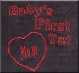 Baby's First Tat Bib- Upcycled fabrics