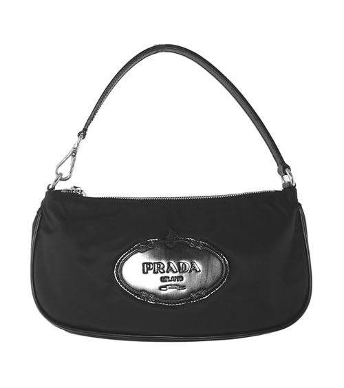 Prada 1N1130 Tessuto Printed Logo Pochette Bag - Black Photo by ...