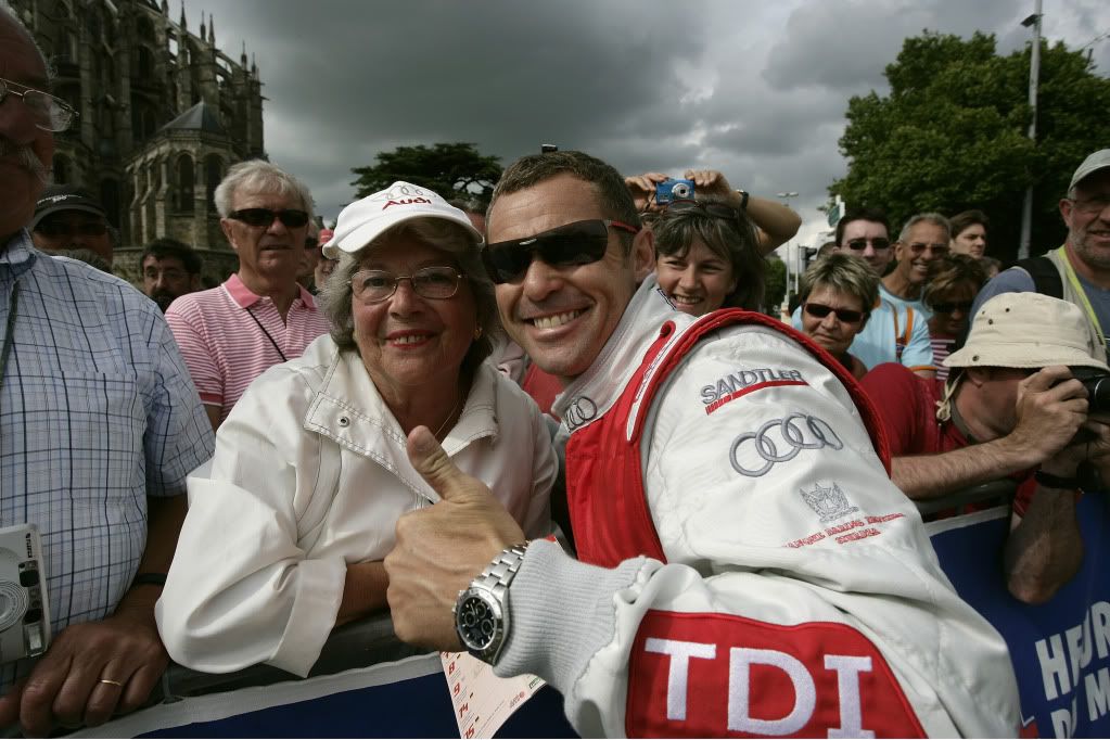 Guess we all know what Tom Kristensen King of Le Mans is wearing