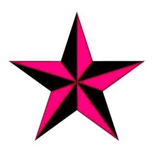 pink and black stars