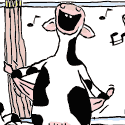 cow-singing-in-shower Pictures, Images and Photos