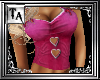 TA Pink Heart Cami Large Breast
