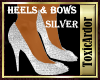 Heels & Bows Silver