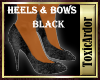 Heels & Bows Black