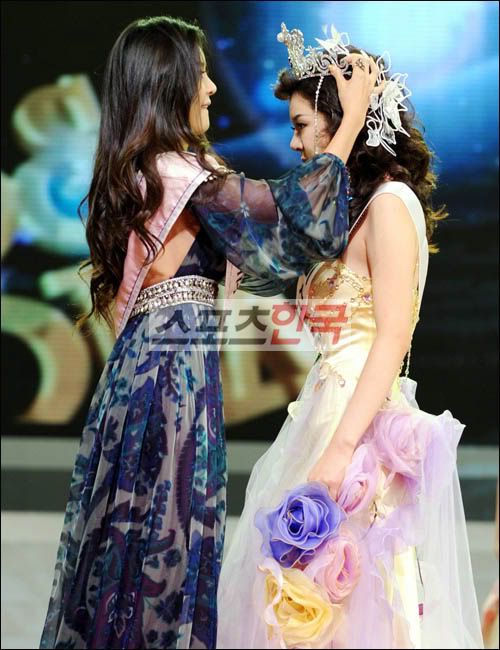 Passing the Miss Korea <strike>torch</strike> studded tiara