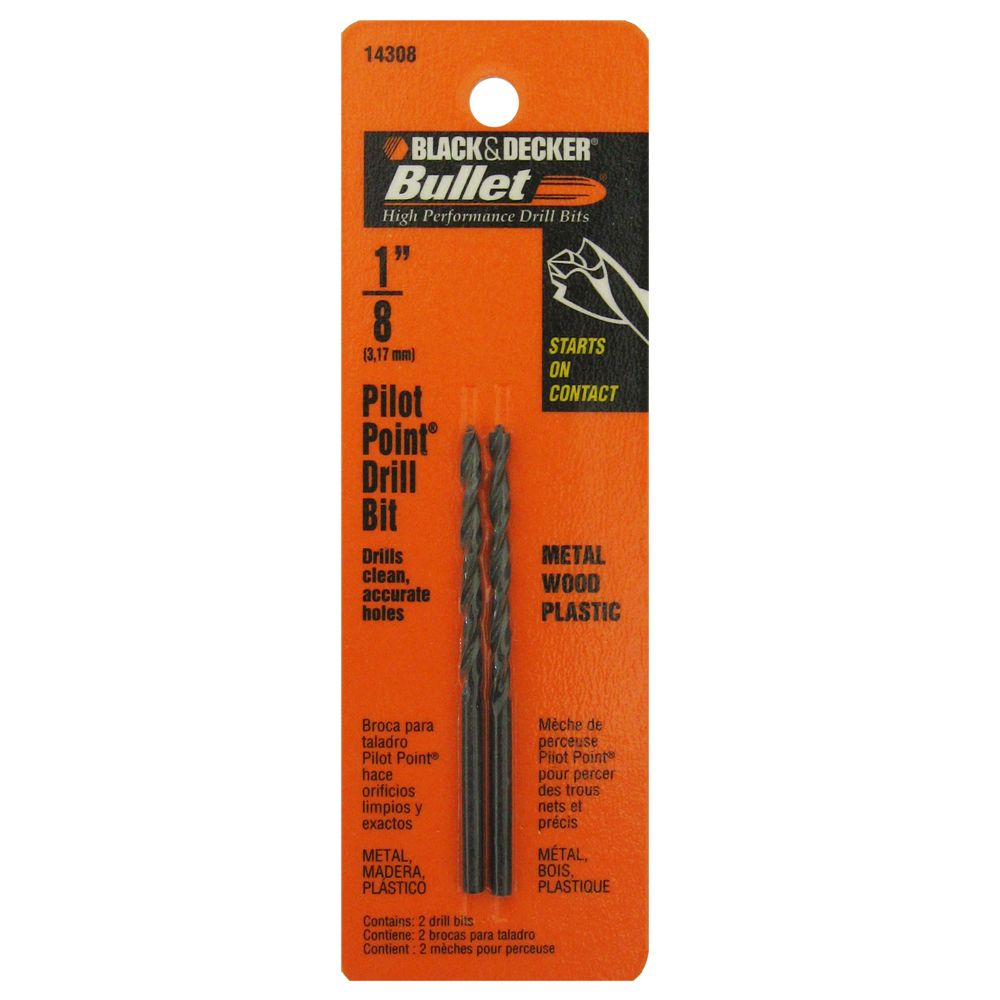 BLACK&DECKER 14308 Bullet® Pilot Point General Purpose 1/8" Drill Bit 2