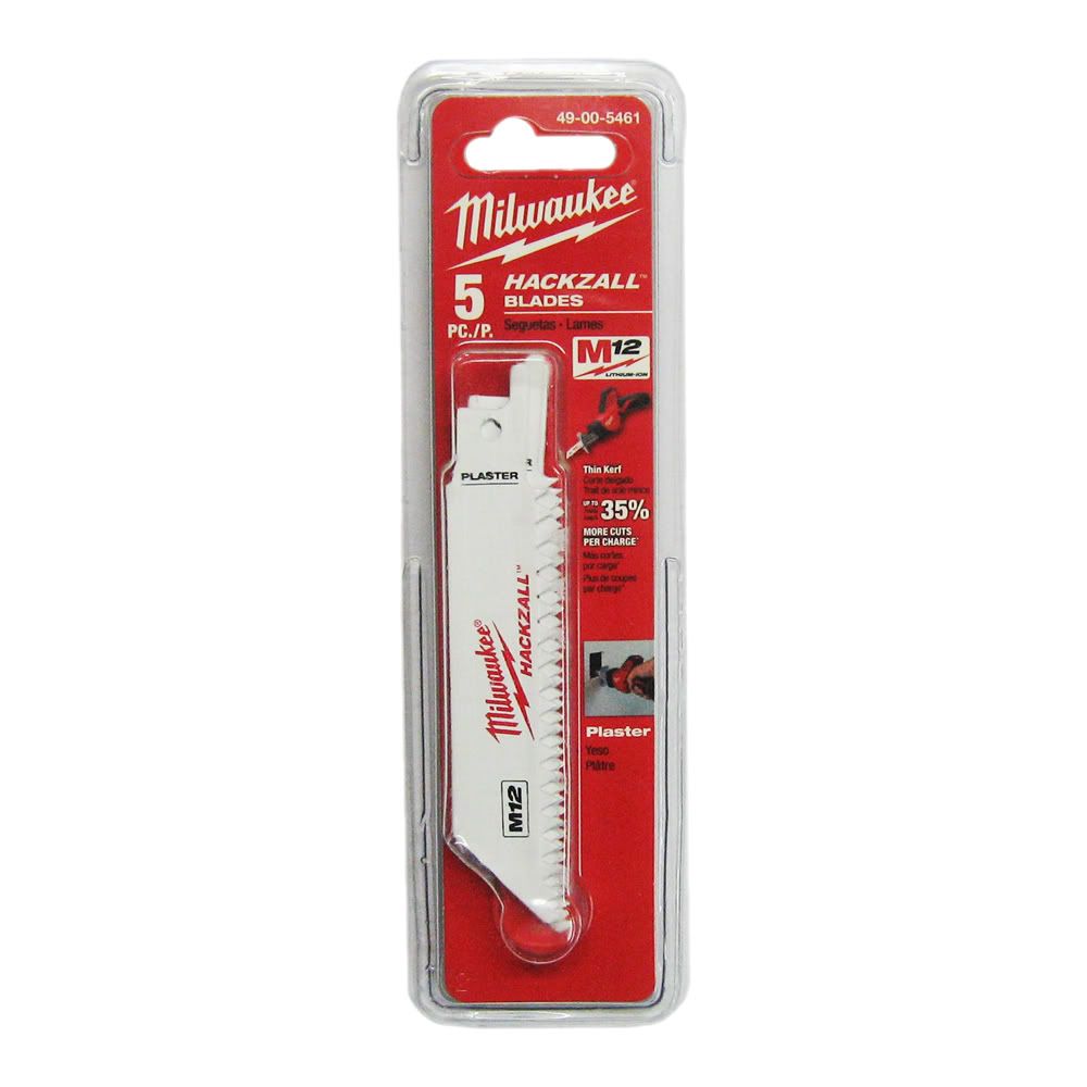 MILWAUKEE 49005461 Plaster Cutting/M12 Hackzall™ Blades 5 Pack eBay