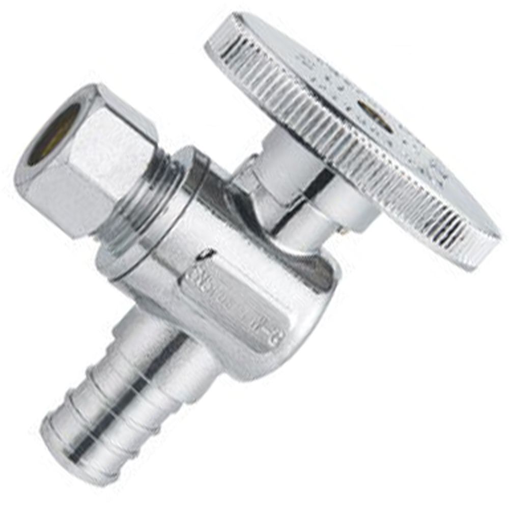 ZURN PEX QQTV60GXNPK1 XL Brass 1/2" Barb x 3/8" O.D. Compression Angle Stop Val eBay