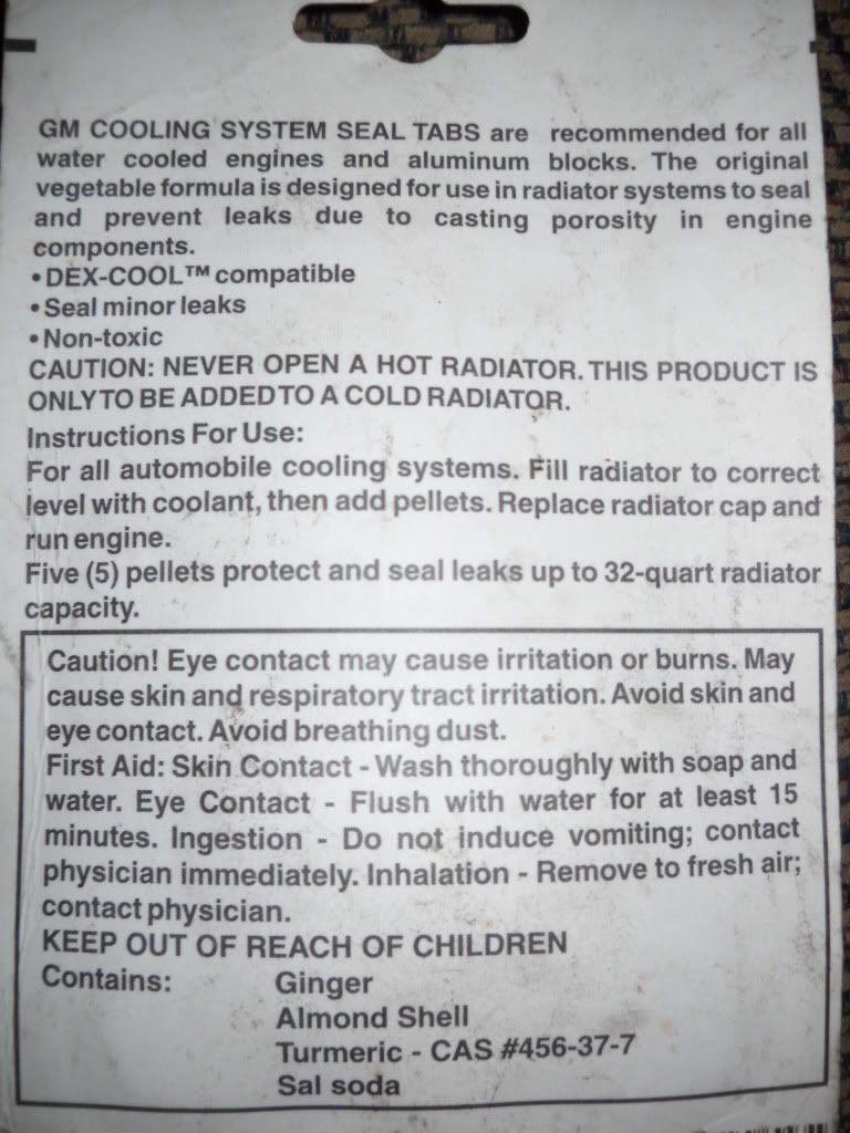 Cooling System Seal Tabs Jeep Enthusiast Forums