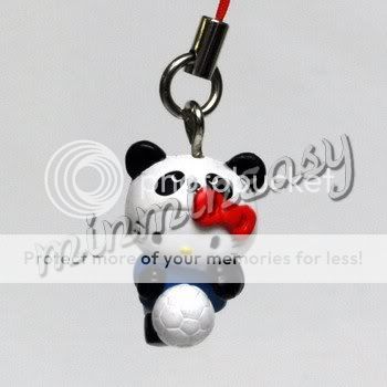 Bandai Hello Kitty Sport Panda Figure Strap Charm x6 *  