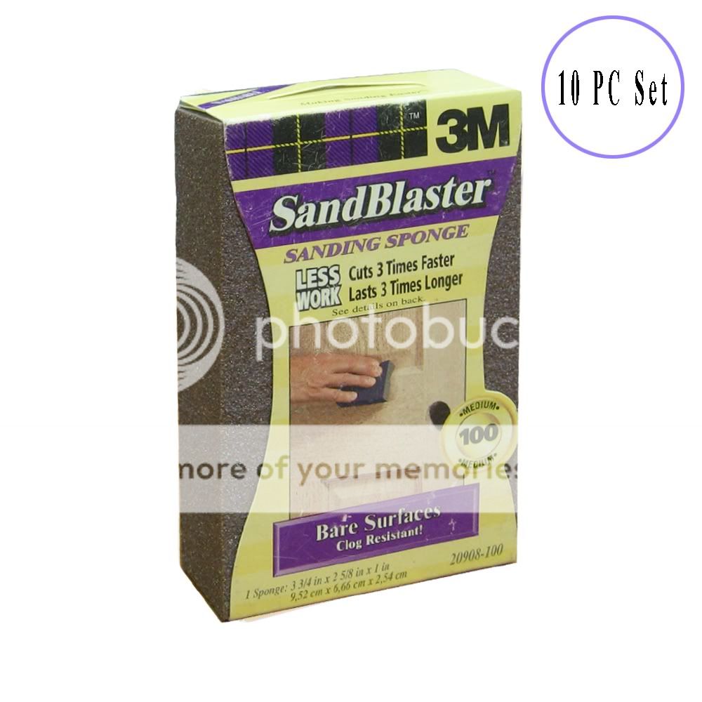 3M 20908 100 Sandblaster Sanding Sponges 100g 10 PC Set