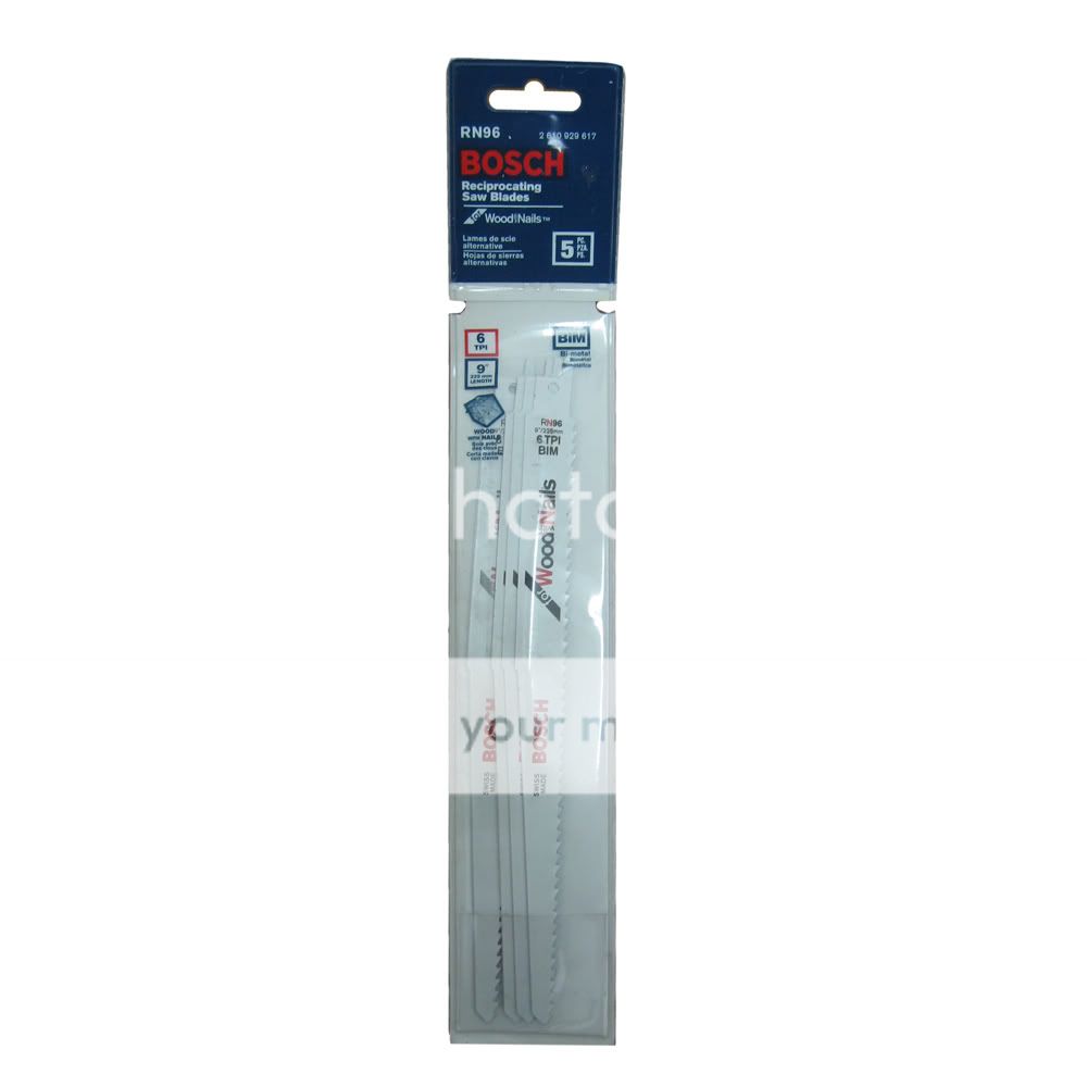 BOSCH RN96 Reciprocating Saw Blades 12 Wood w/ Nails  